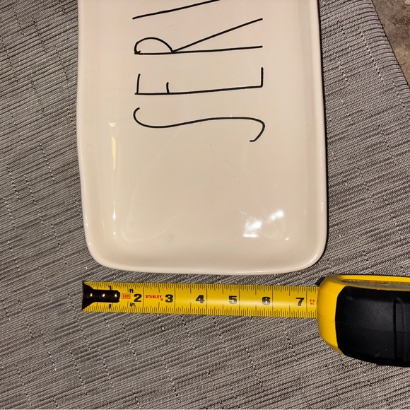 Rae Dunn Cream 'Serve' Platter - Picture 3 of 5